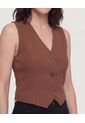 Chaleco Punto Modern  Para Mujer Café Ostu de Ostu