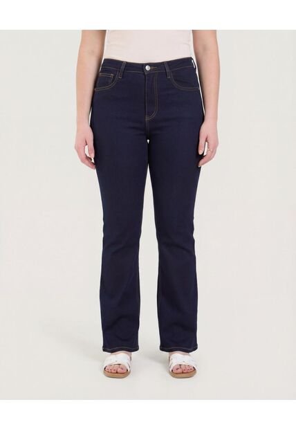 Jean Skinny Flare De Tiro Medio  Para Mujer Azul Ostu