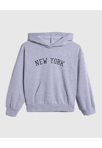 Buzo Para Niña Hoodie Color Gris  Marca Ostu #90060105 Ostu