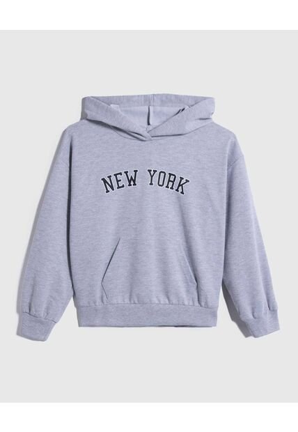 Buzo Para Niña Hoodie Color Gris  Marca Ostu #90060105