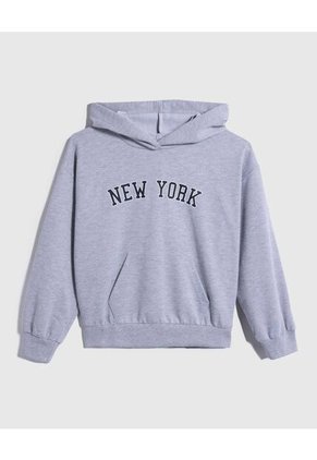 Buzo Para Niña Hoodie Color Gris  Marca Ostu #90060105