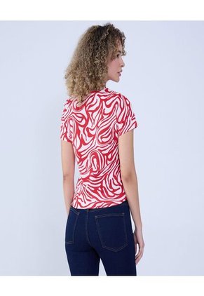Camiseta Para Mujer Manga Corta Color Rojo Marca Ostu #40092232