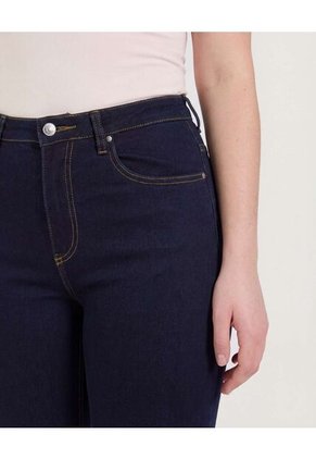 Jean Skinny Flare De Tiro Medio Para Mujer Azul Ostu