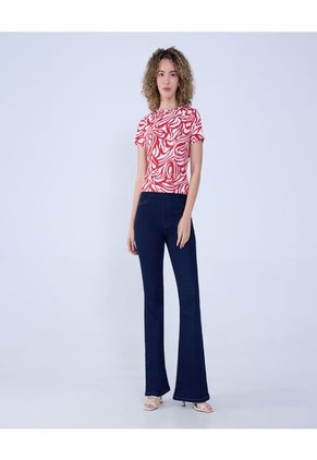 Camiseta Para Mujer Manga Corta Color Rojo Marca Ostu #40092232