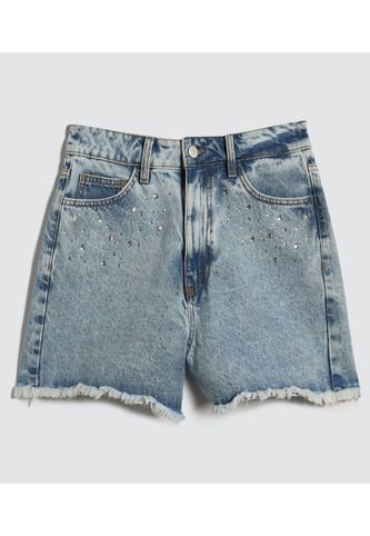 Short Para Mujer  Color Azul Claro Marca Ostu #40190305 Ostu