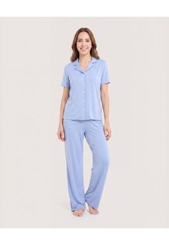 Pijama Resort Relax  Para Mujer Azul Ostu Ostu