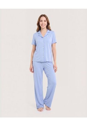 Pijama Resort Relax Para Mujer Azul Ostu