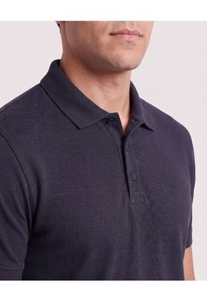 Polo Basica  Para Hombre Azul Ostu