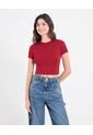 Crop Top Basico  Para Mujer Vino Ostu de Ostu