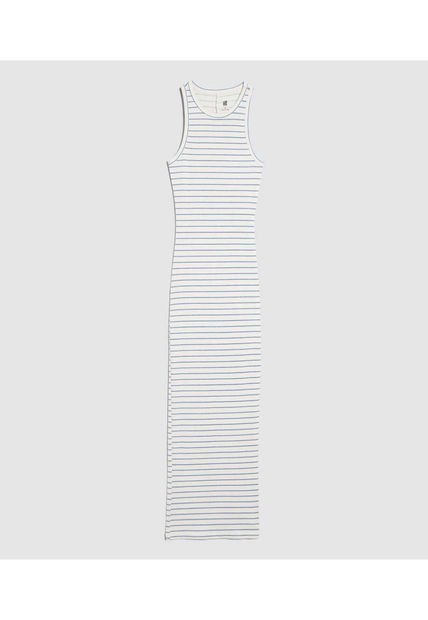 Vestido Para Mujer M/Sisa Largo Color Azul  Marca Ostu #40170303