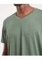 Camiseta Para Hombre Manga Corta Cuello V Color Verde Marca Ostu #60091730 de Ostu