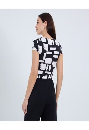 Body Para Mujer Manga Corta Color Negro Marca Ostu #40200175