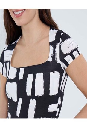 Body Para Mujer Manga Corta Color Negro Marca Ostu #40200175