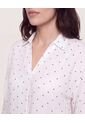 Blusa Fluid Manga 3/4  Para Mujer Café Ostu de Ostu