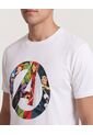 Camiseta Avengers Circle Art  Para Hombre Crema Ostu de Ostu