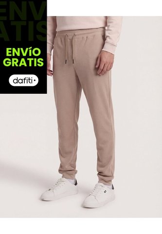 Pantalón  Para Hombre Jogger Color Beige Marca Ostu #60070553 Ostu