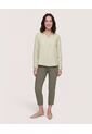 Pantalón Basico Capri  Para Mujer Verde Ostu de Ostu