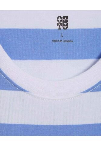 Camiseta Para Hombre Manga Corta Color Azul  Marca Ostu #60091230 Ostu