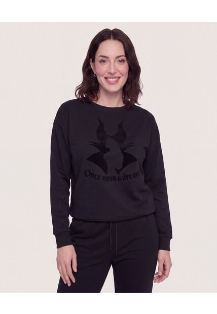 Buzo Maléfica Dream Mood  Para Mujer Negro Ostu