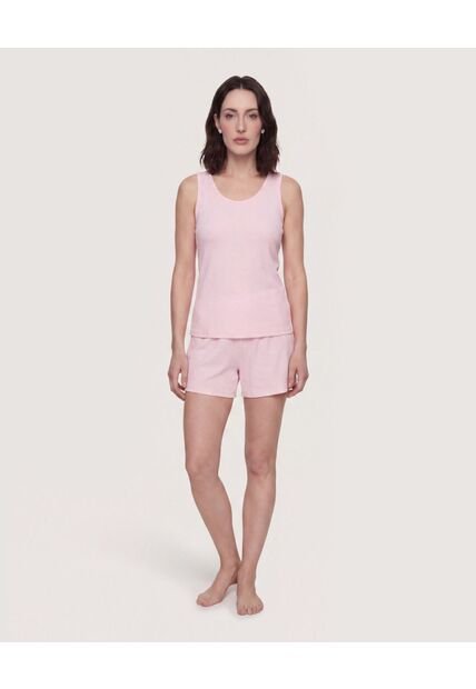 Pijama Textura Comfort  Para Mujer Rosado Ostu