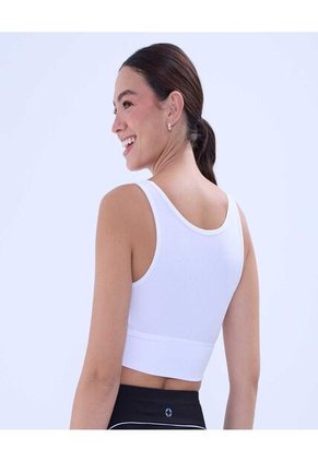 Crop Top Para Mujer Manga Sisa Color Blanco Marca Ostu #40092085