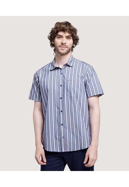 Camisa Para Hombre Manga Corta Con Bolsillo Color Rosado  Marca Ostu #60010651