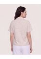 Camisa Boxy Cuello Resort  Para Mujer Café Ostu de Ostu