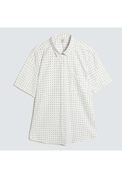 Camisa Para Hombre Manga Corta Con Bolsillo Color Blanco Marca Ostu #60010748