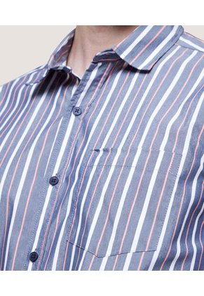 Camisa Para Hombre Manga Corta Con Bolsillo Color Rosado Marca Ostu #60010651