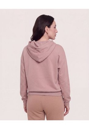 Hoodie Basic Soft Para Mujer Café Ostu