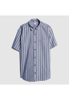 Camisa Para Hombre Manga Corta Con Bolsillo Color Rosado Marca Ostu #60010651