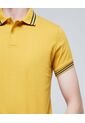 Polo Para Hombre Cuello Tejido Sin Bolsillo Color Amarillo  Marca Ostu #60110641 de Ostu