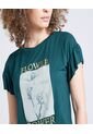 Camiseta Para Mujer Manga Corta Color Verde  Marca Ostu #40091708 de Ostu