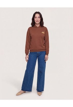 Hoodie Winnie Pooh Cozy  Para Mujer Café Ostu