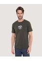 Camiseta Basica Con Screen  Para Hombre Verde Ostu de Ostu