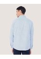 Camisa Para Hombre Manga Larga Con Bolsillo Cuello Casual M Color Azul Claro Marca Ostu #60010792 de Ostu