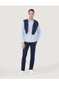 Camisa Para Hombre Manga Larga Con Bolsillo Cuello Casual M Color Azul Claro Marca Ostu #60010792 de Ostu