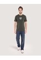 Camiseta Basica Con Screen  Para Hombre Verde Ostu de Ostu