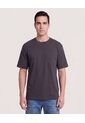 Camiseta Regular Texturizada  Para Hombre Negro Ostu de Ostu