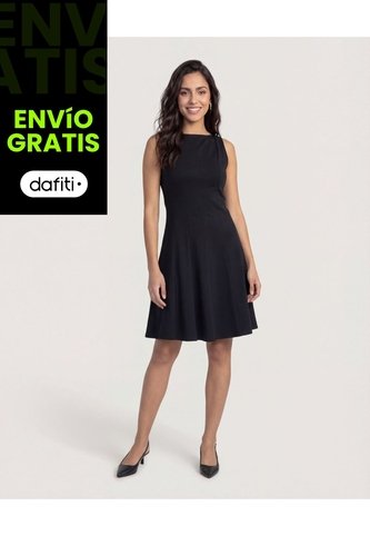 Vestido  Para Mujer M/Sisa Medio Color Negro Marca Ostu #40170354 Ostu