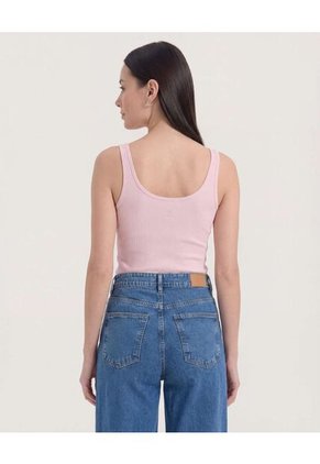 Body Manga Sisa Con Botones Frontales Para Mujer Rosa Ostu