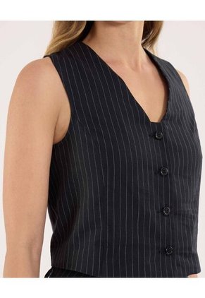 Chaleco Para Mujer Plano Color Negro Marca Ostu #40250025