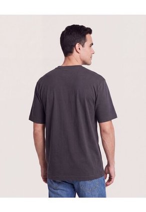 Camiseta Regular Texturizada  Para Hombre Negro Ostu
