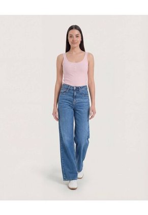Body Manga Sisa Con Botones Frontales Para Mujer Rosa Ostu