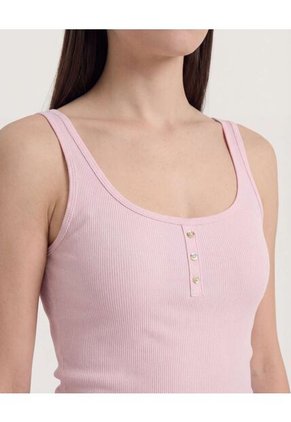 Body Manga Sisa Con Botones Frontales Para Mujer Rosa Ostu