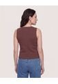 Chaleco Punto Buttons  Para Mujer Café Ostu de Ostu