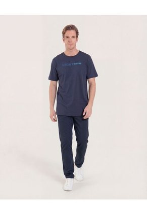 Camiseta Night Rhythm  Para Hombre Azul Ostu
