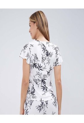 Camiseta Para Mujer Manga Corta Color Blanco Marca Ostu #40092124