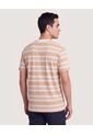 Camiseta Rayas Regular  Para Hombre Camel Ostu de Ostu