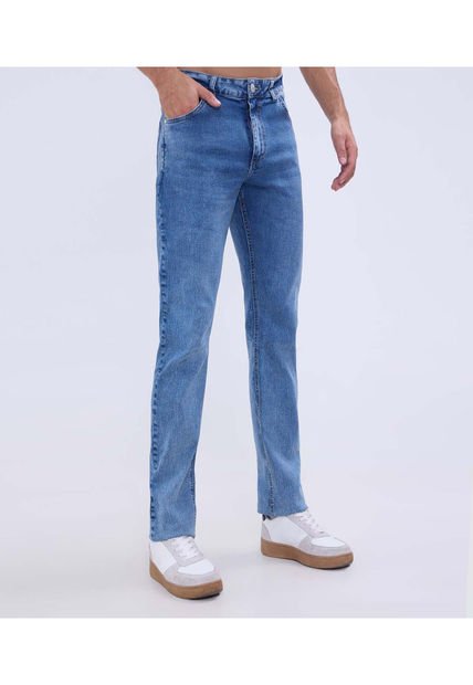 Jean Para Hombre Slim Color Azul Medio Marca Ostu #60160349